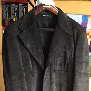 Gucci Super Heavy Brown Suede Dress Coat